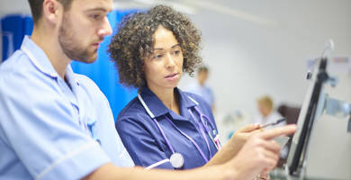 Nurse in a hospital Nurse in a hospital