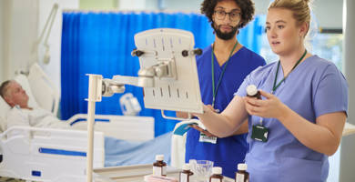 Nurse in a hospital Nurse in a hospital