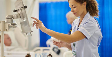 Nurse in a hospital Nurse in a hospital