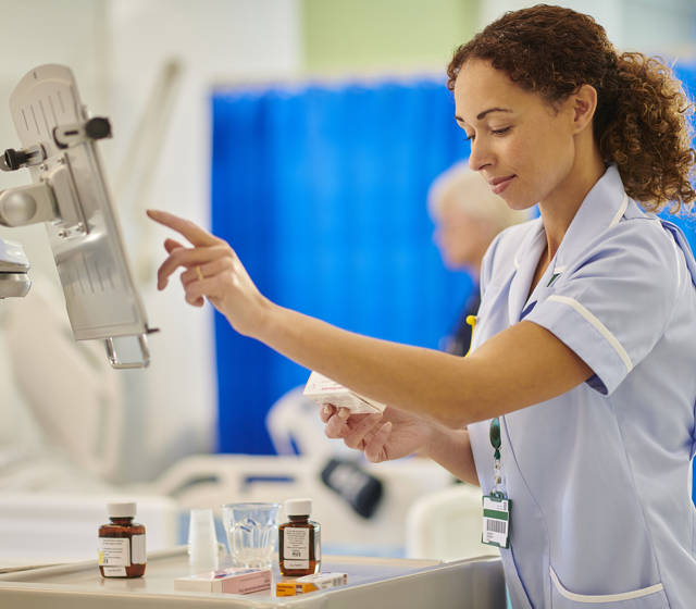 Nurse in a hospital Nurse in a hospital